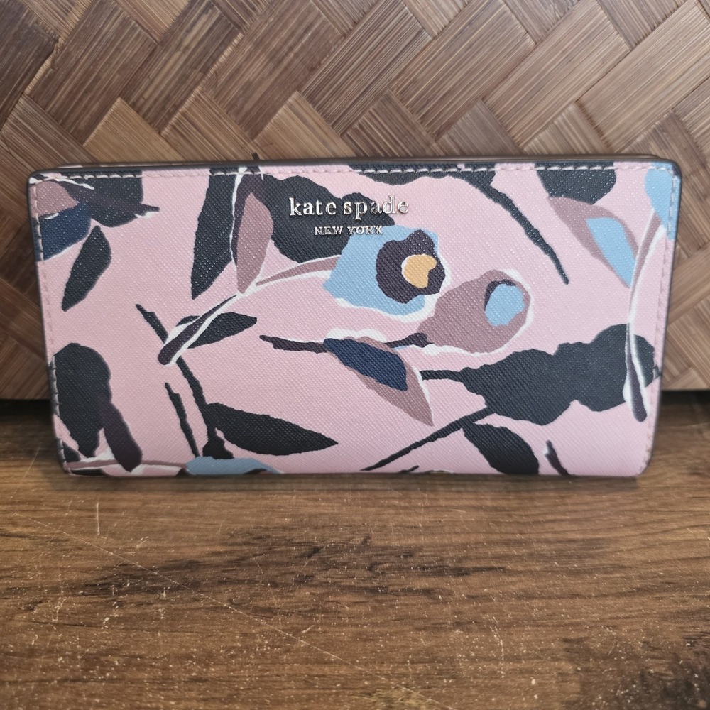 kate spade Pink Floral Continental Wallet